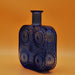 Riihimäen Grapponia Dark Blue Vase, vintage vase Riihimäen   